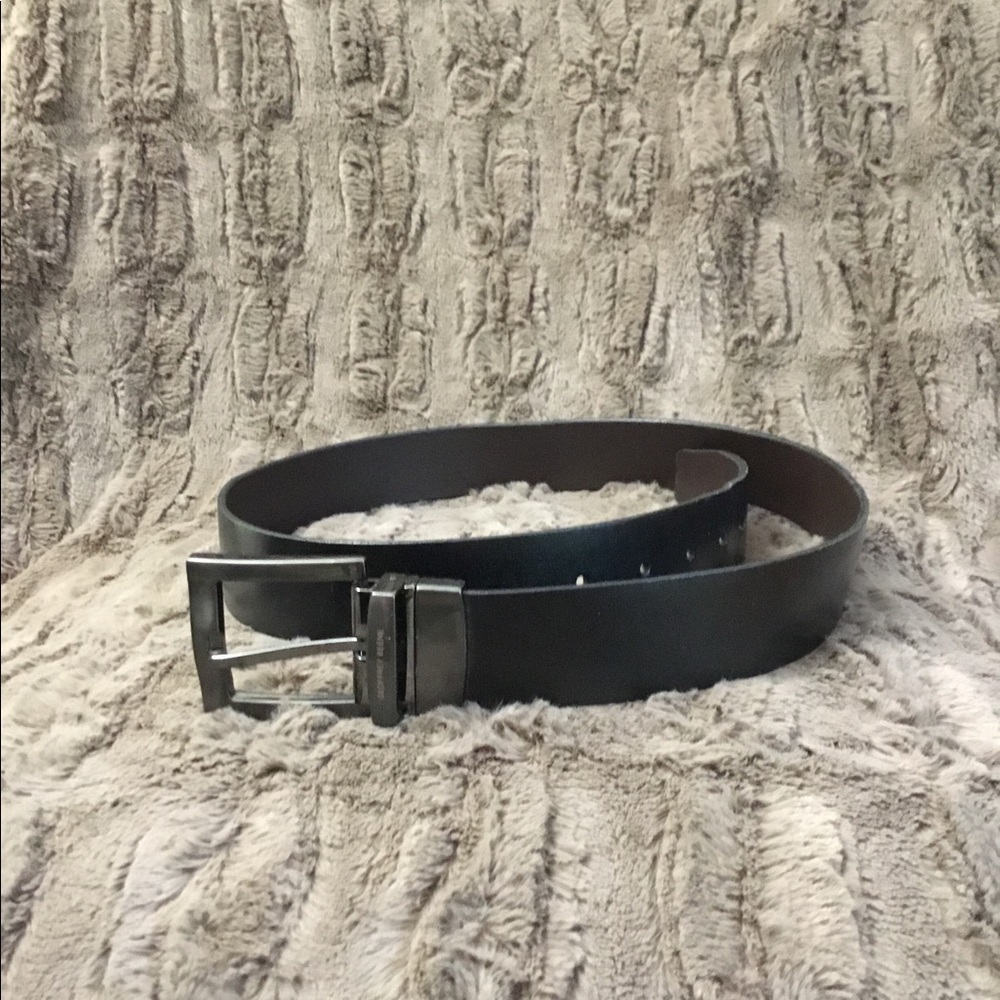 🍁🚦3-25🚦 Geoffrey Beene Black Leather Belt Size 34